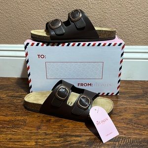 NWT Fitvalen Cork Footbed Flat Sandals